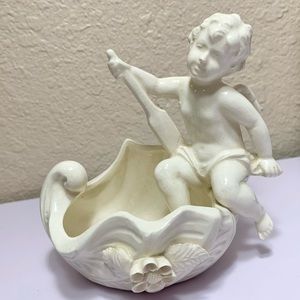 Vintage Ceramic Angel Jewelry/Trinket Dish